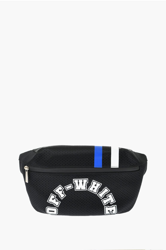 Off-white Perforated Nylon Bum Bag With Contrasting Details