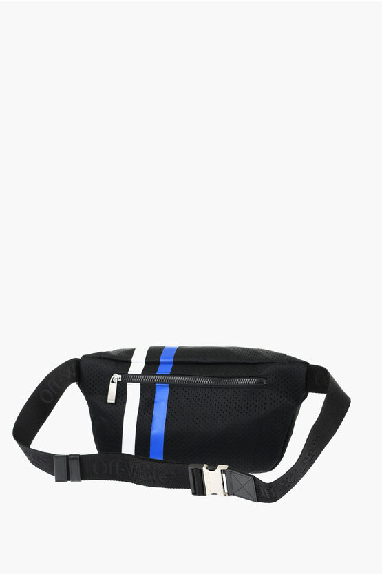 Perforated Nylon Bum Bag with Contrasting Details