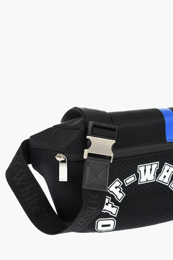 Perforated Nylon Bum Bag with Contrasting Details