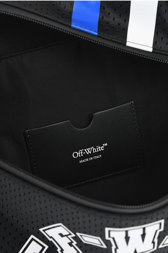 Perforated Nylon Bum Bag with Contrasting Details