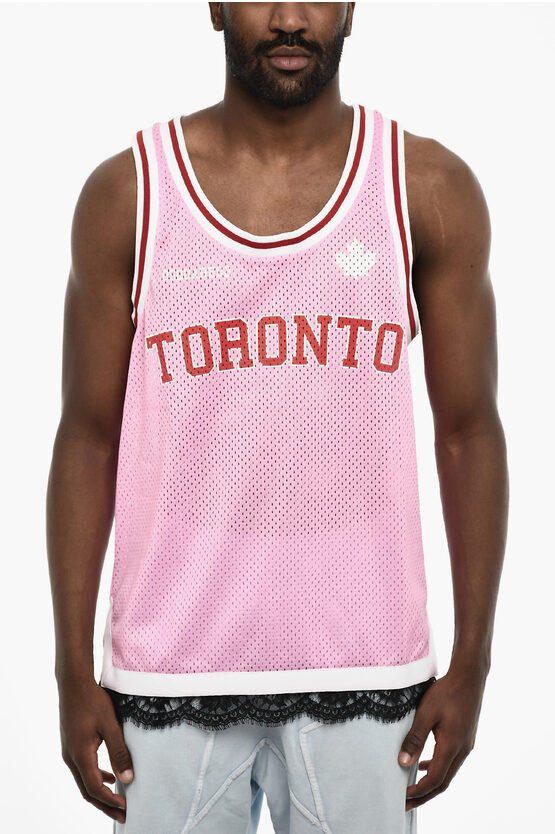 Dsquared2 Perforated Tank Top With Contrast Bands