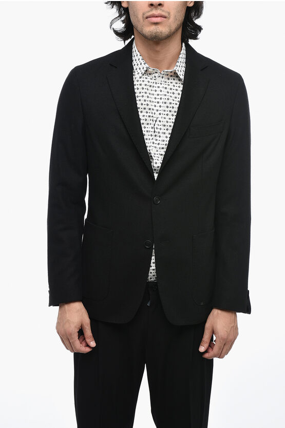 Shop Hugo Boss Performance Tech Flanell Blazer With Notch Lapel