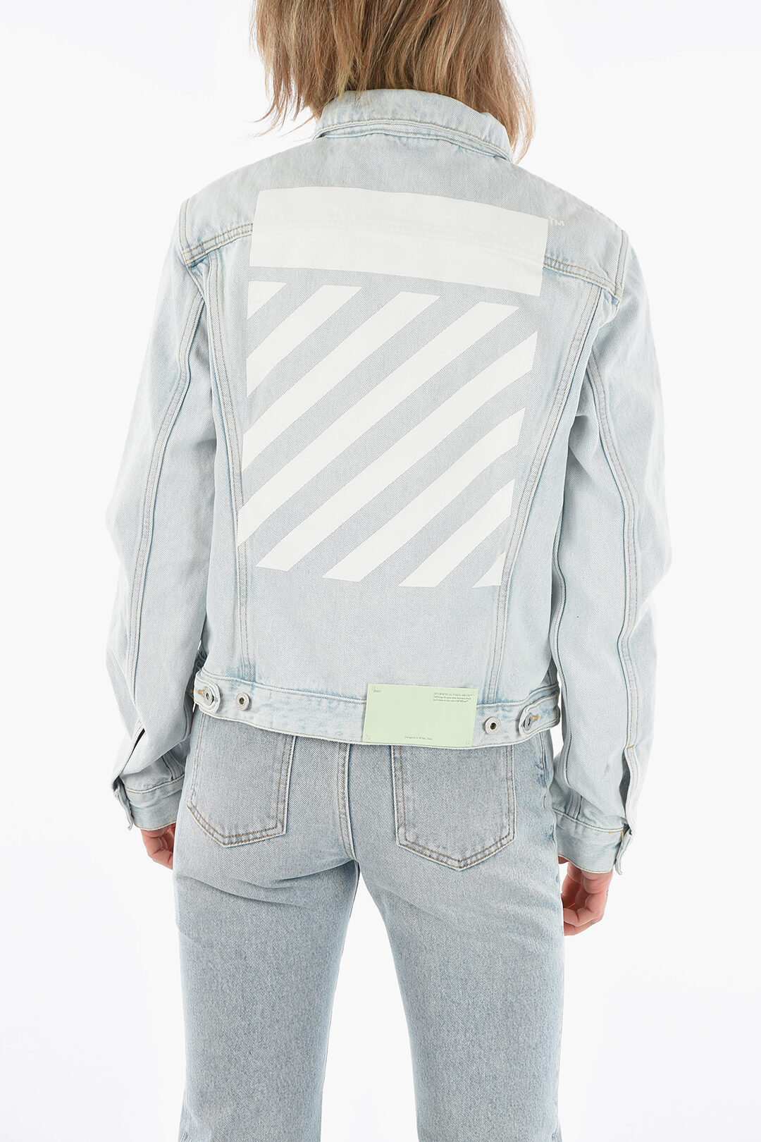 Off-White Off-White X Levi's Made &Amp; Crafted Colour Block Denim...  ($1,143) ❤ liked on Polyvore featur… | White jacket women, Off white jacket,  White coat jacket