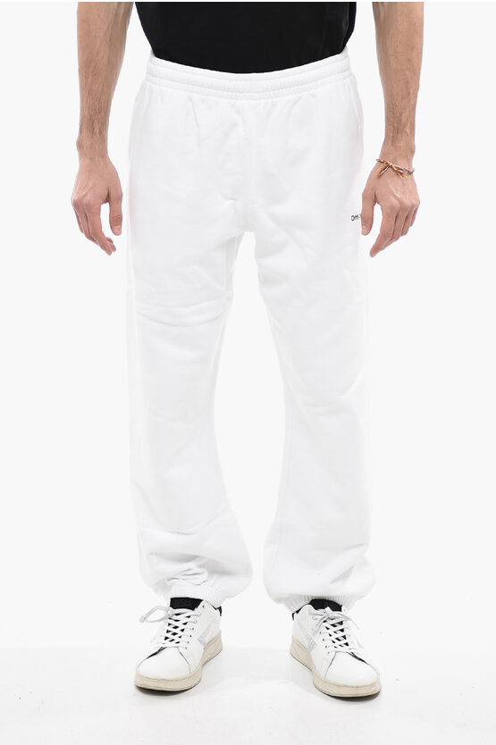 Off-white Permanent Three Pocket Diag Helvetica Slim Sweatpants In White