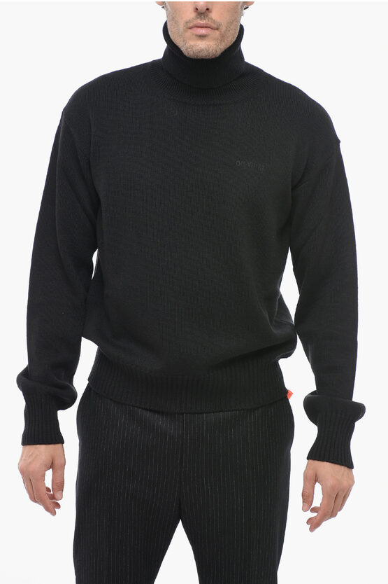 Shop Off-white Permanent Turtleneck For All Wool Pullover
