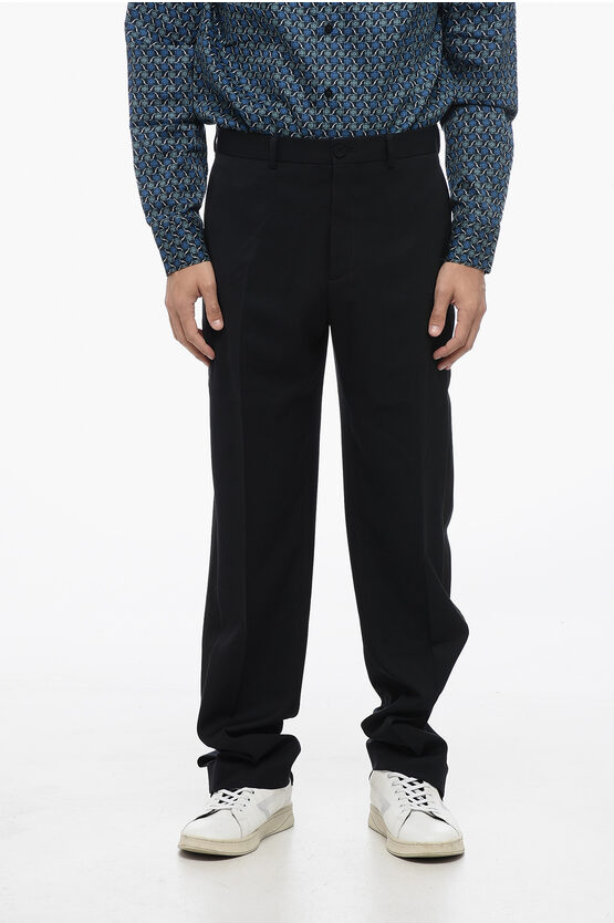 Shop Dior Peter Doig 4-pocketed Wool Pants With Ankle Martingale