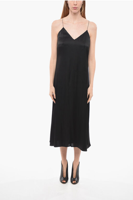 Fabiana Filippi Petticoat Dress With Jewel Straps In Black