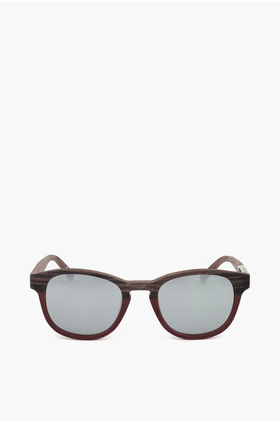 PHILLIP LIM Occhiali da Sole Wayfarer con Montatura Effetto Legno