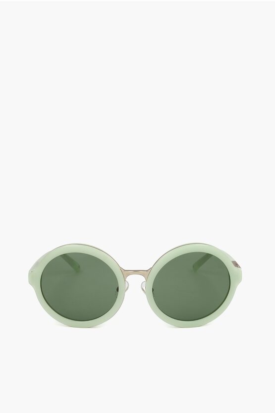 LINDA FARROW PHILLIP LIM OVAL SUNGLASSES WITH METAL BRIDGE 