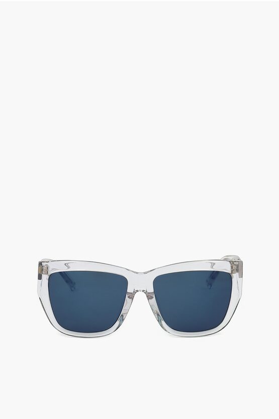 LINDA FARROW PHILLIP LIM RECTANGULAR SUNGLASSES WITH TRANSPARENT FRAME