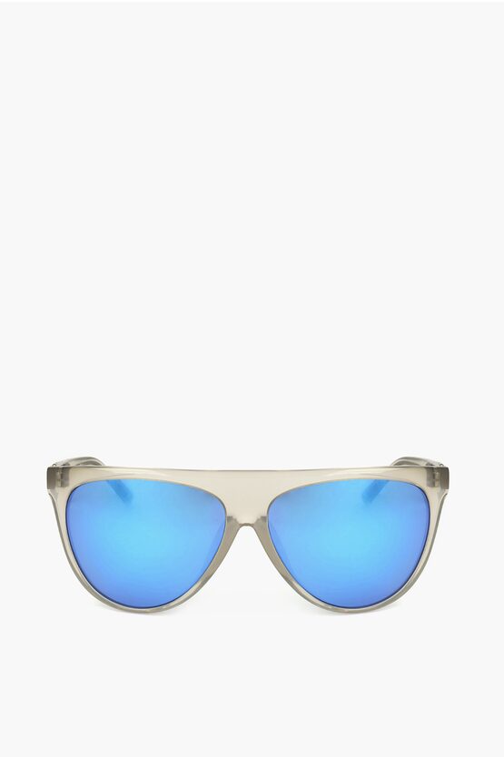 LINDA FARROW PHILLIP LIM WAYFARER SUNGLASSES WITH SEE THROUGH FRAME