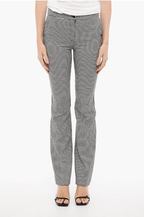 Shop Edra Pied-de-poule Motif Bootcut Pants