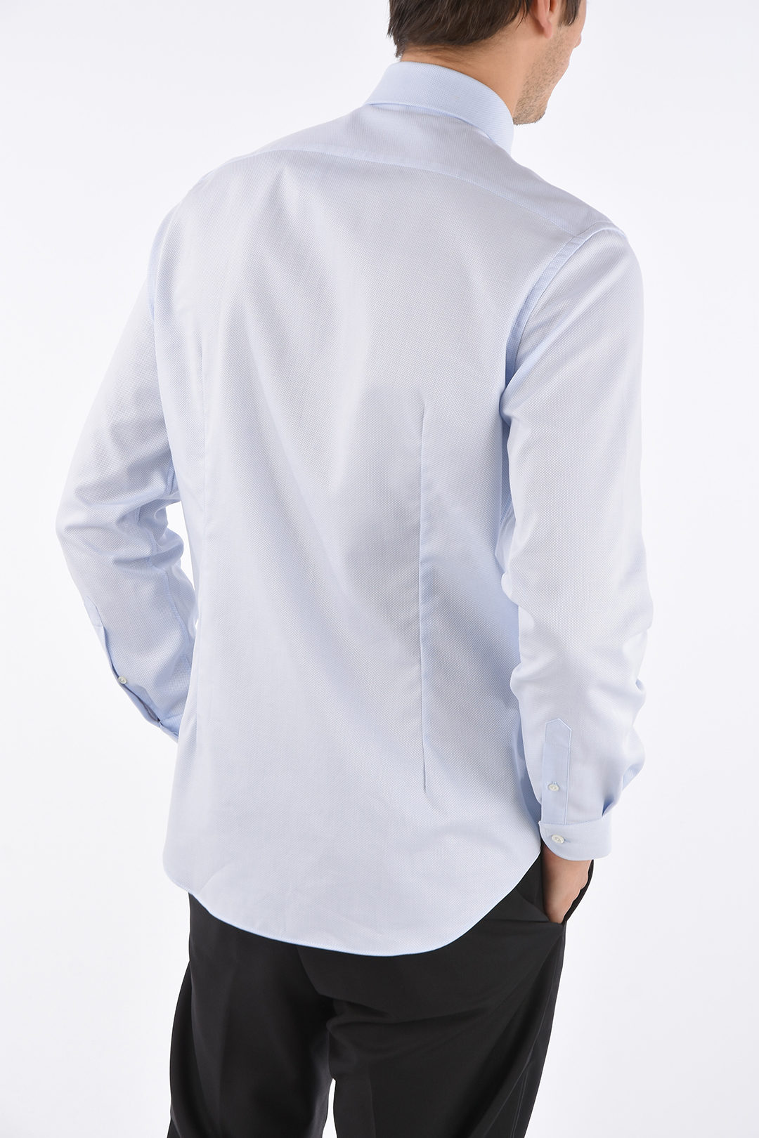 collared shirt from the side