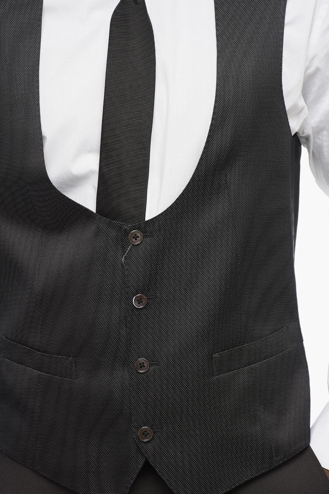 Corneliani Pin Point Silk CEREMONY ACADEMY Vest men - Glamood Outlet