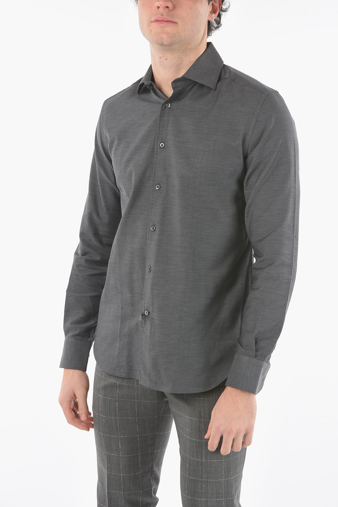 Corneliani Pin Point Spread Collar Shirt men Glamood Outlet