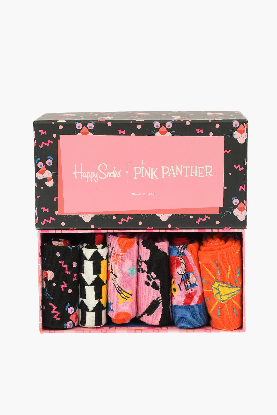 Happy Socks Socken Pink Panther 36-40 Pink Panic Sock schwarz / rosa 41-46