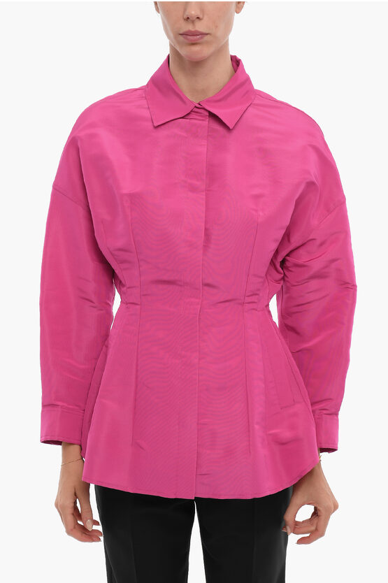 Valentino Pink Pp Long Sleeved Silk Shirt