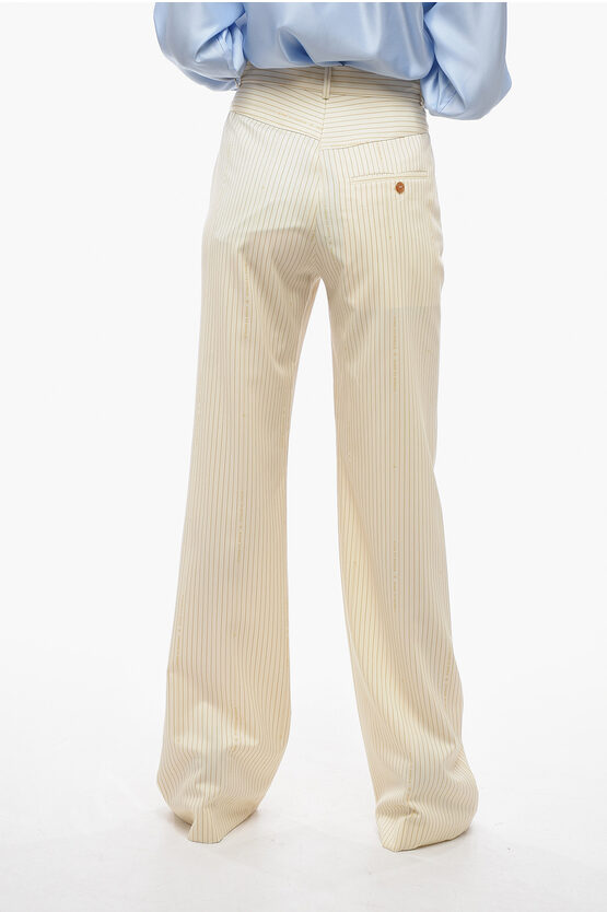 Vivienne Westwood Pinstripe BORN TO REWILD Pants women Vivienne Westwood Pinstripe BORN TO REWILD Pants women