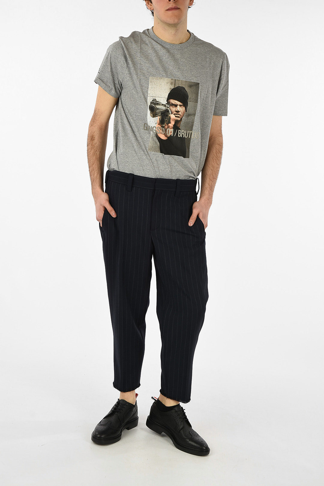 Neil Barrett Pinstripe Pants with Pinces men Glamood Outlet