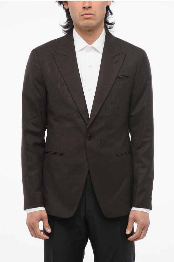 Allsaints Pinstriped Blazer With Peak Lapel