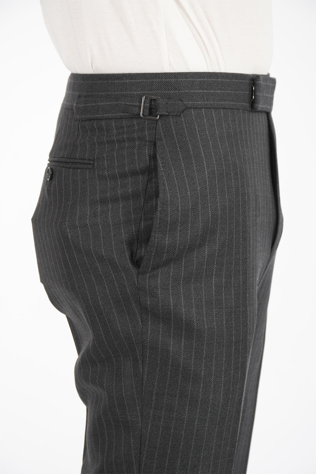パンツ TOM FORD PINSTRIPE PANTS TOM FORD Pinstriped wool-blend twill straight-leg pants