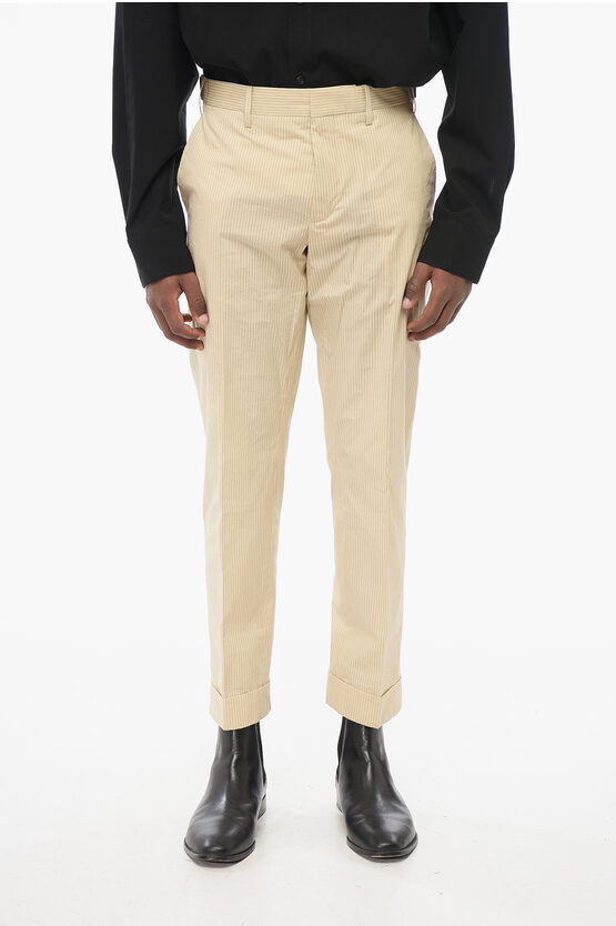 Dries Van Noten Pinstriped Cotton Blend Philip Chinos Pants