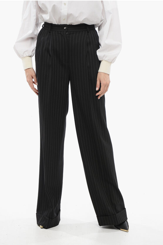 Dolce & Gabbana Pinstriped Flared Pants