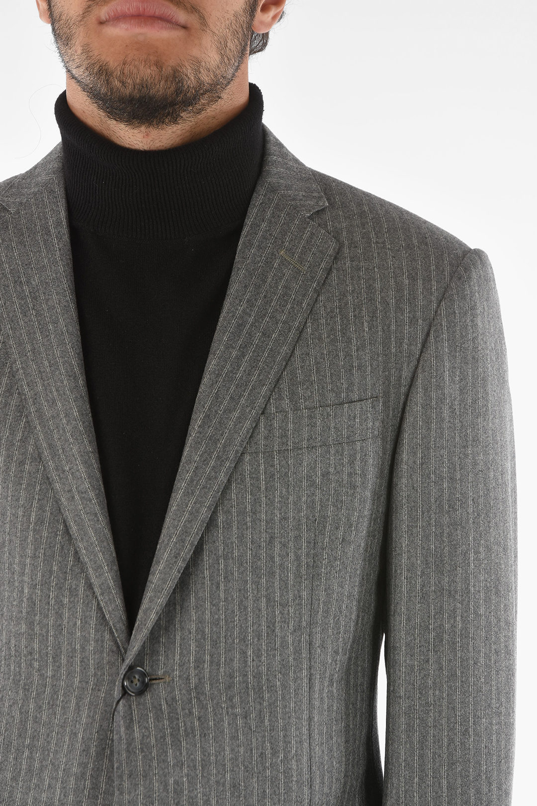Corneliani Pinstriped Wool ACADEMY Suit with Notch Lapel men - Glamood ...