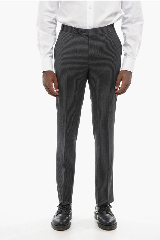 Pinstriped Wool And… - image