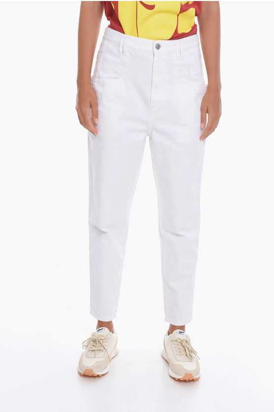 Isabel Marant Piped Lorrik Pants Woth Logo-button In White