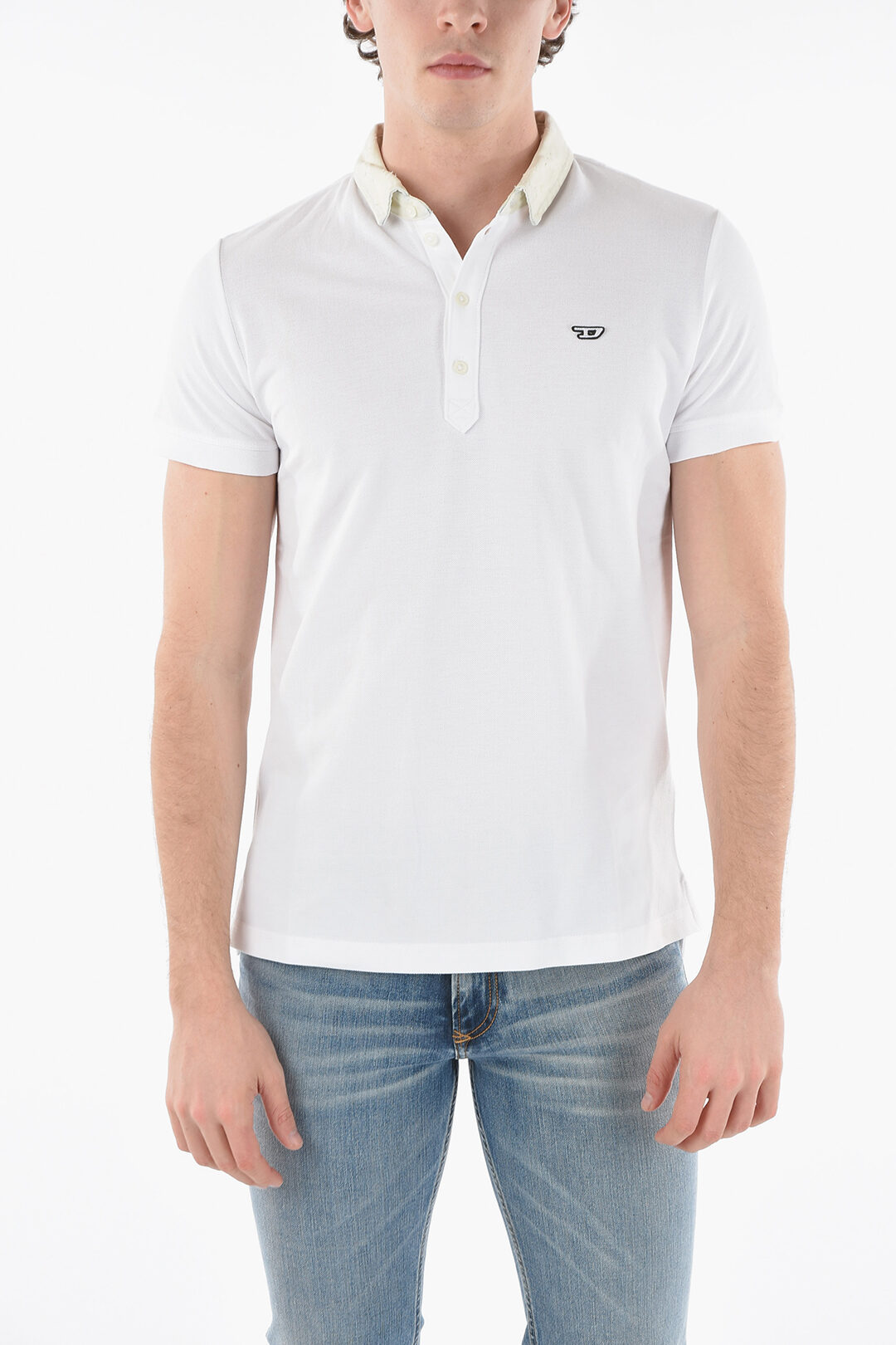 Buurt golf Desillusie Diesel Piquè Cotton T-MILES Polo Shirt men - Glamood Outlet