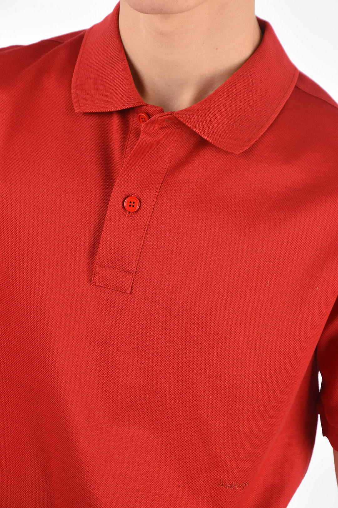 Pique Cotton 2 Button Polo Shirt