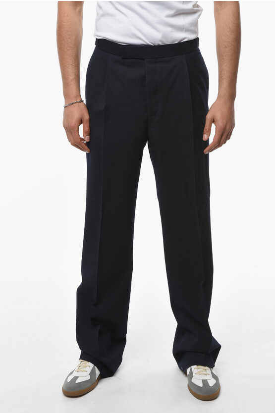 Thom Browne Pique Wool Fit 5 Trousers with Single Front