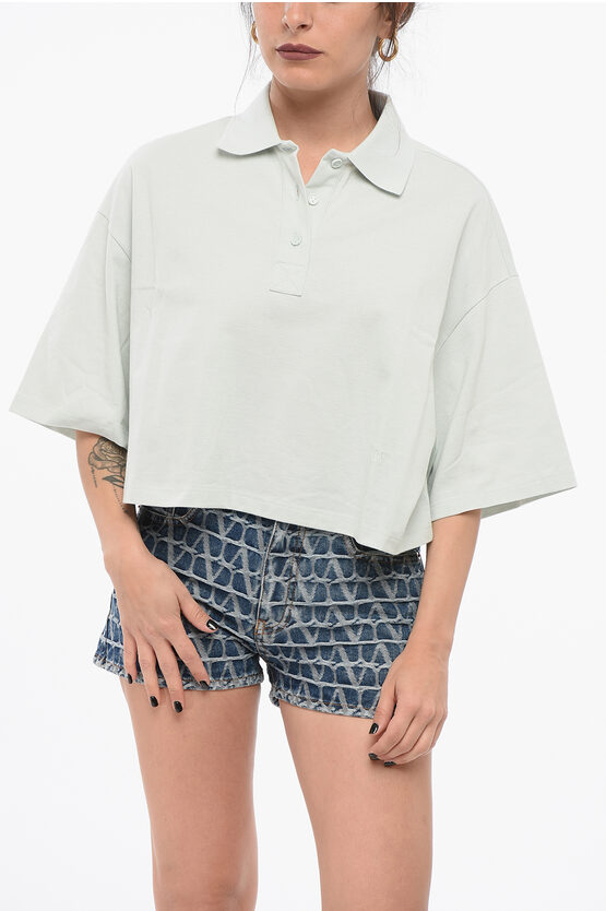 Bottega Veneta Piquet Cotton Cropped Fit Polo