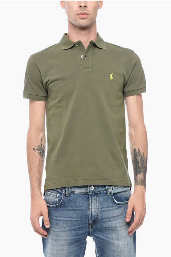 Shop Polo Ralph Lauren Piquet Cotton Polo With Embroidered Logo