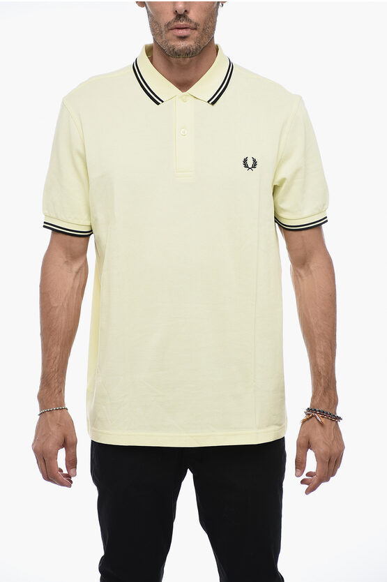 Shop Fred Perry Piquet Cotton Polo With Embroidery