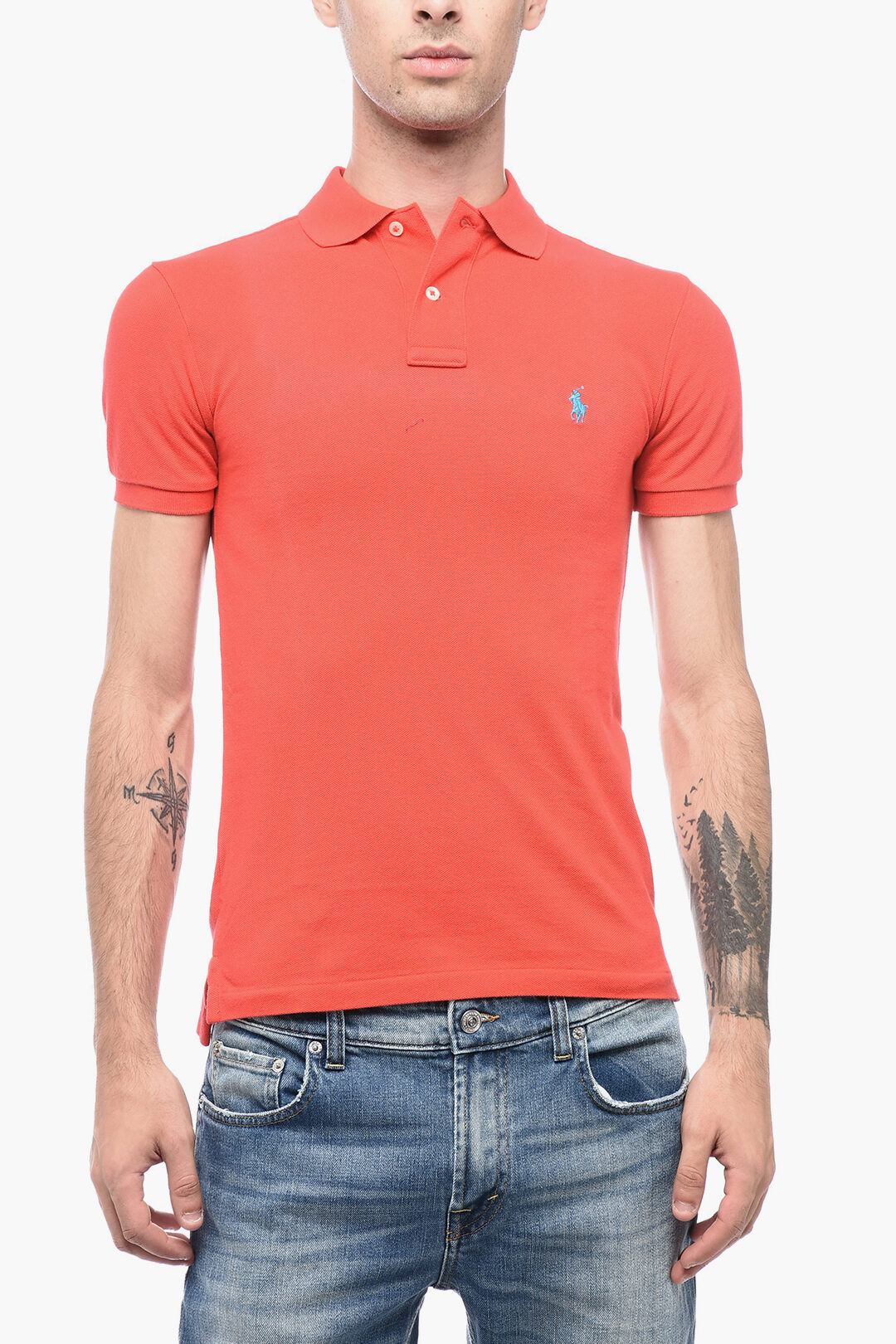 Polo Ralph Lauren Piquet Cotton Slim Fit Polo with Logo men