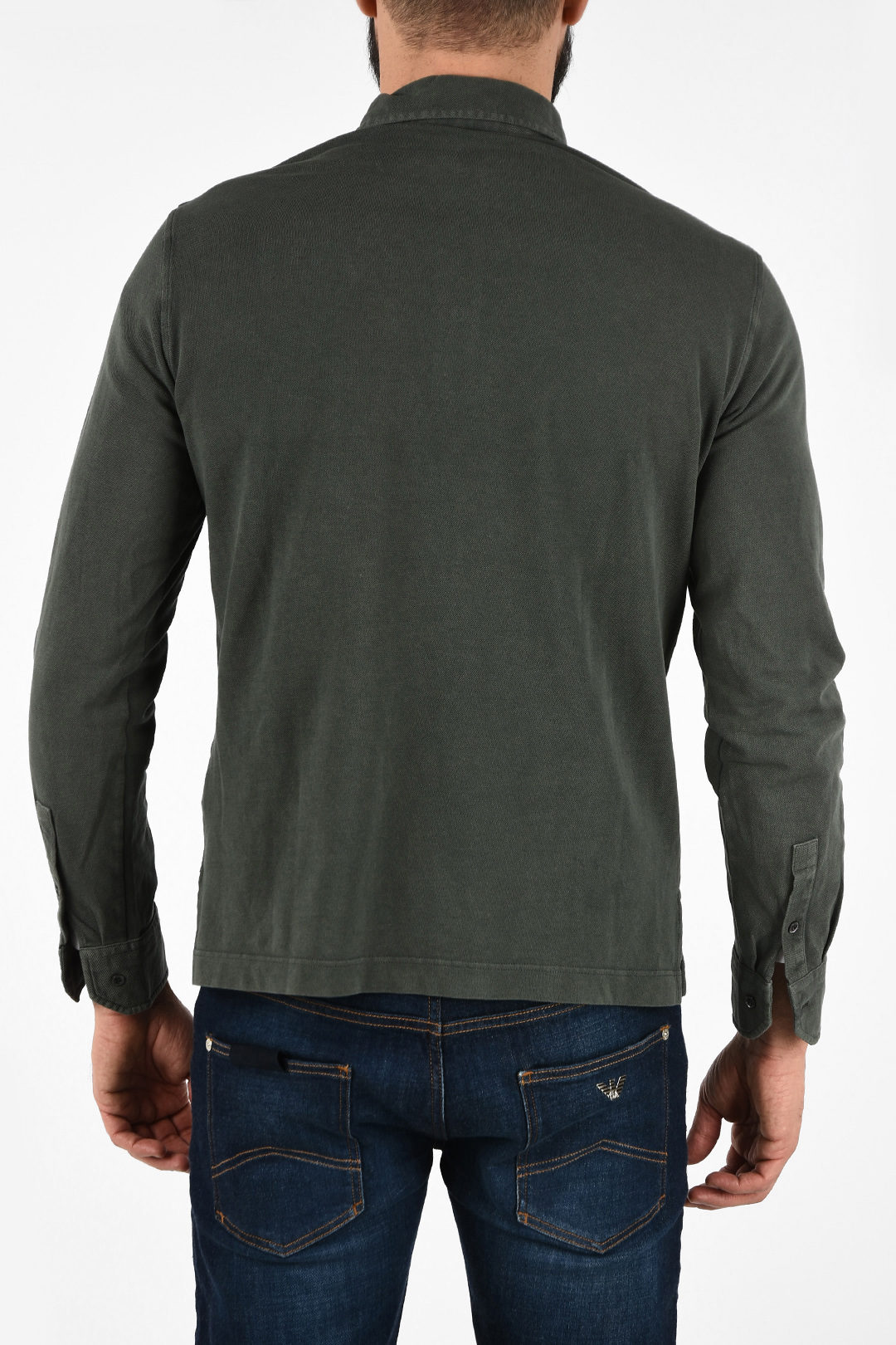 long sleeve 3 button polo