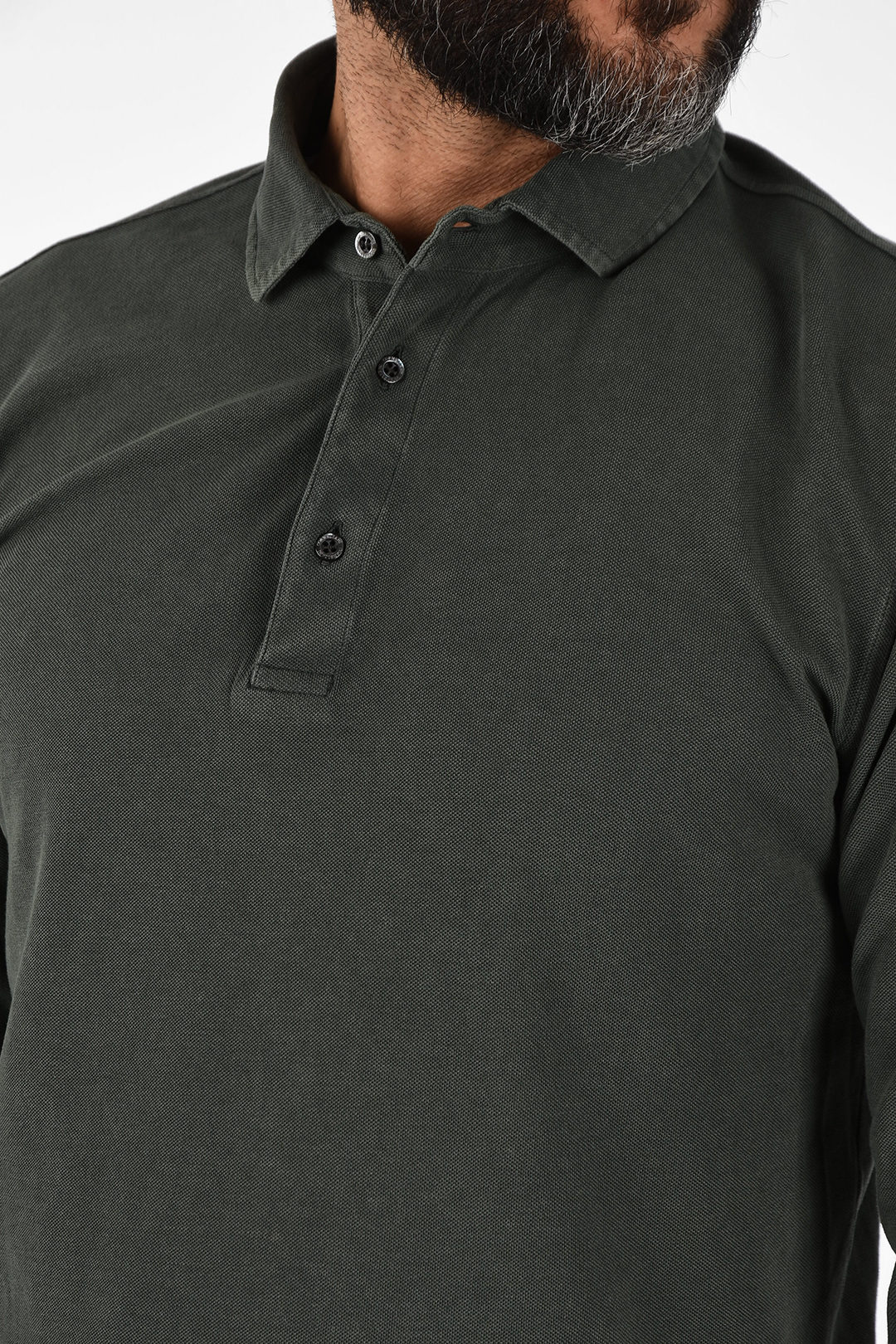 long sleeve 3 button polo