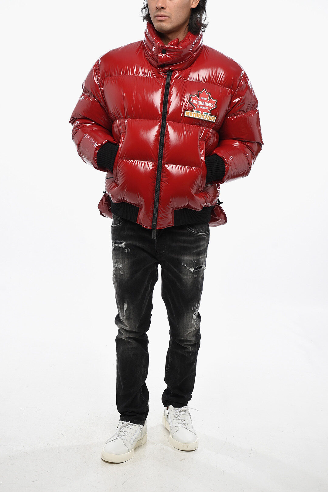 Dsquared2 Piumino Bomber Trapuntato con Cappuccio Estraibile uomo