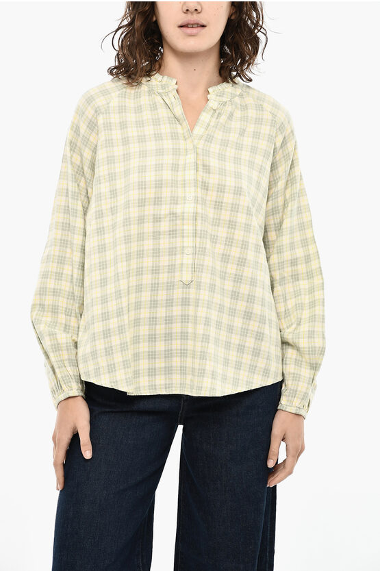 Woolrich Plaid Check Cotton Blouse In Multi