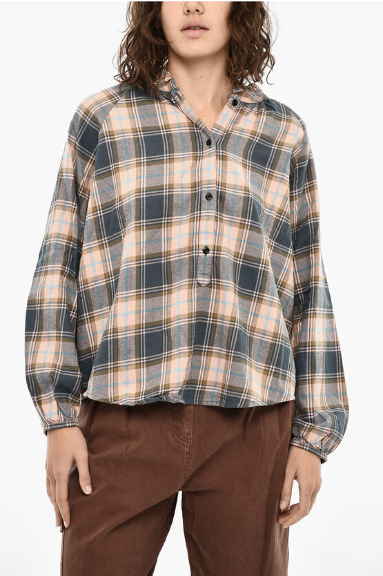 Woolrich Plaid Check Cotton Blouse In Multi