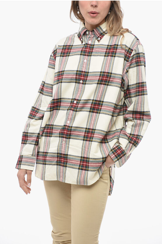 Shop Polo Ralph Lauren Plaid Motif Button-down Collar Shirt