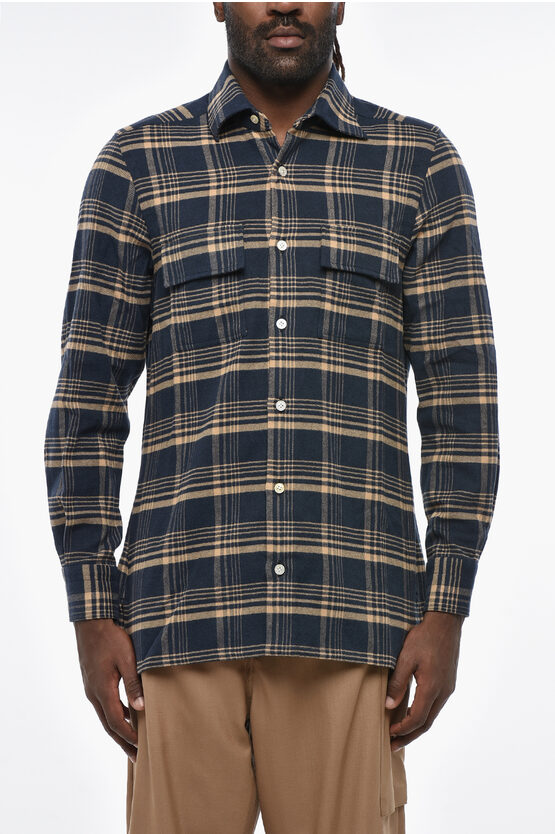 Plaid Motif Cotton … - image