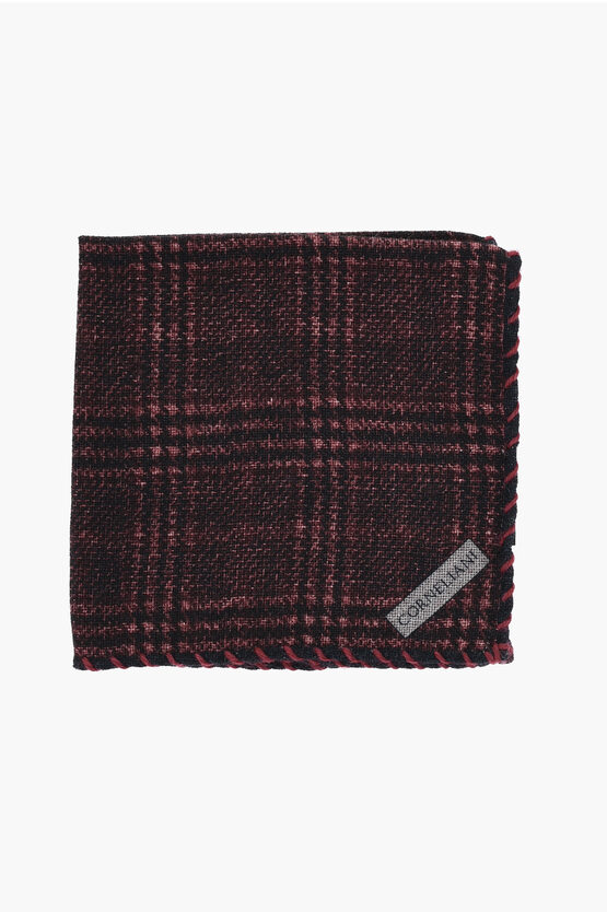 Plaid Motif Wool Po… - image