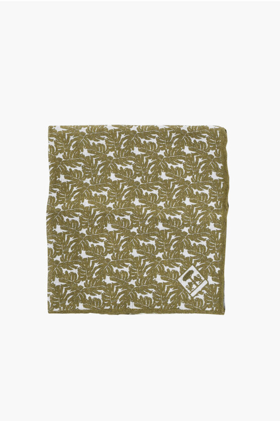 Plant Motif Linen P… - image
