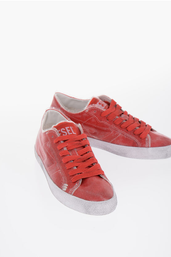 Shop Diesel Plastic Denim S-leroji Sneakers