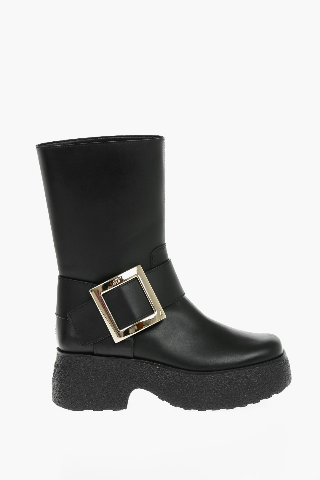 Roger Vivier Platform Sole Leather Boots With Buckle women Glamood Outlet