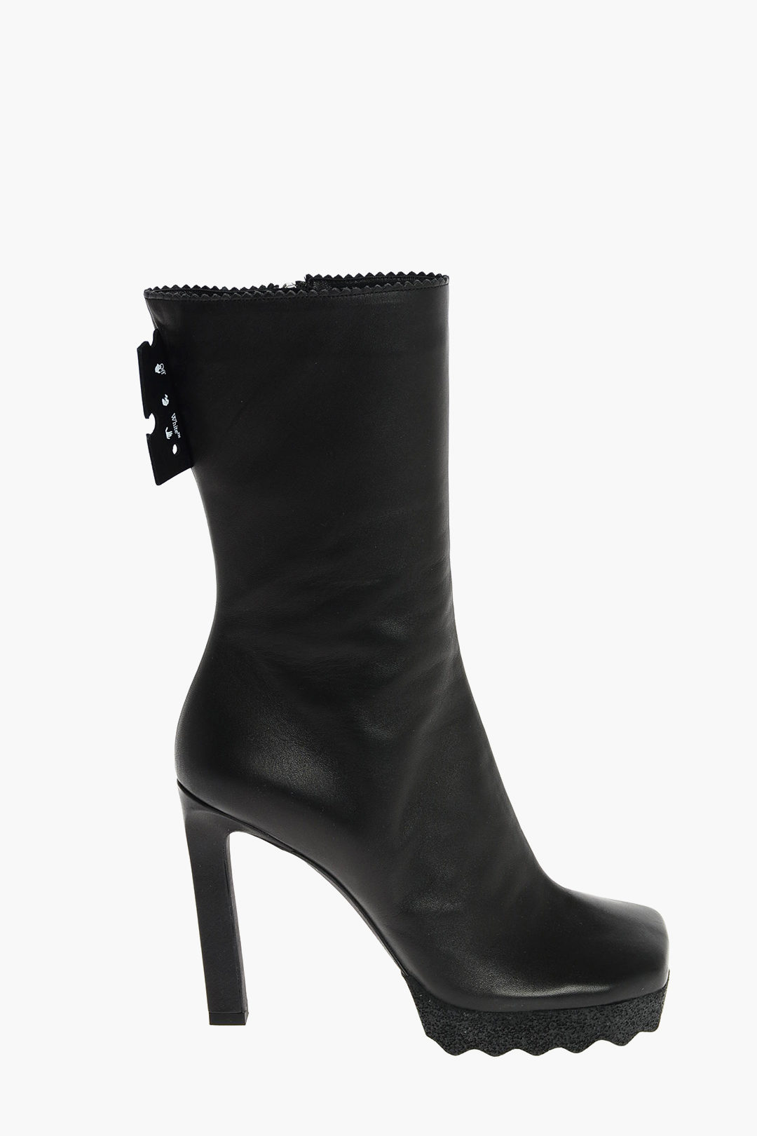 OffWhite Platform SPONGE Boots with Zip and Rubber Sole 여성 Glamood