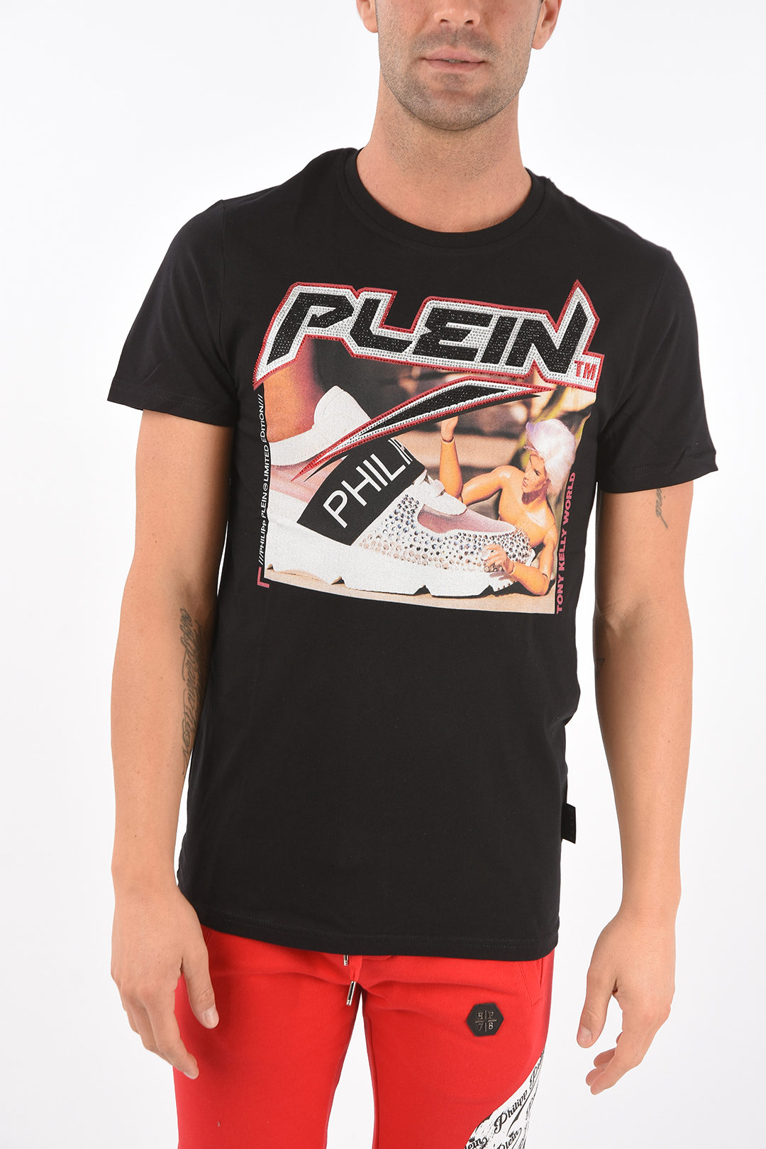 twist Modish seven Philipp Plein PLATINUM CUT Printed TONY KELLY Strass T-Shirt men - Glamood  Outlet